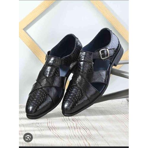 product_image_name-Fashion-Mens Oxford Cooperate Leather Shoe - Black-1