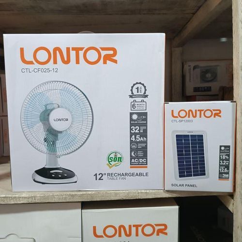 product_image_name-Feelontop-12 Inches Rechageable Table Fan with Solar Panel ( CTL-CF025-12)-5