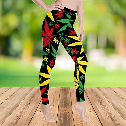 Weed print leggings store