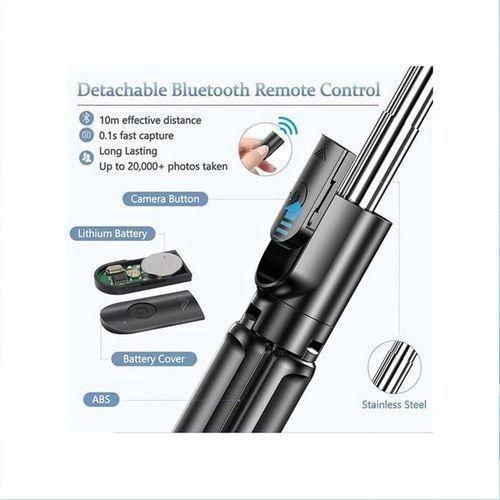 product_image_name-Generic-Bluetooth Selfie Stick Tripod + Fill Light +Shutter Remote-2