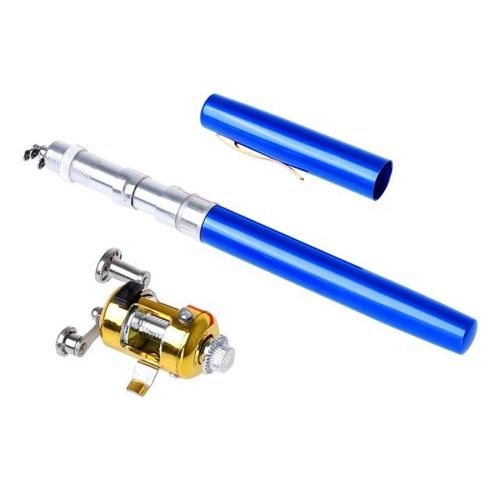 Mini Portable Aluminum Alloy Pocket Pen Shape Fishing Rod Pole