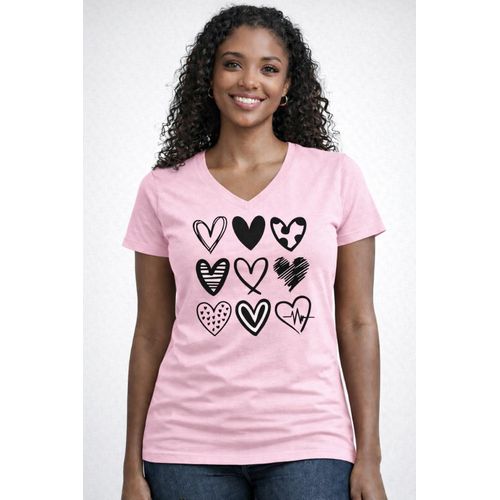 product_image_name-DAMBA-Women’s Valentine Heart Print V-Neck T-Shirt – Romantic Gift for Her-1