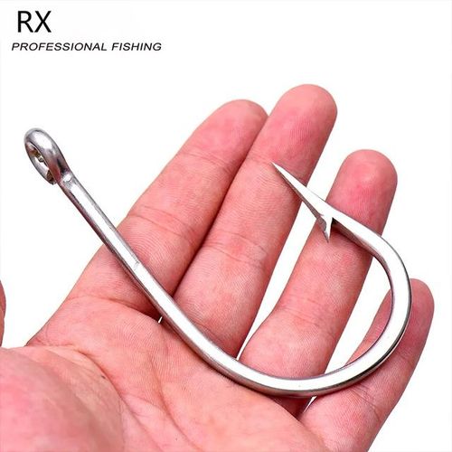 Generic 2pc Deep Sea Ocean Fishing Hook For Big Fish Stainless Steel  Fishhooks Shark Tuna Tarpon Florida Fly Jig Cod Fishing Product