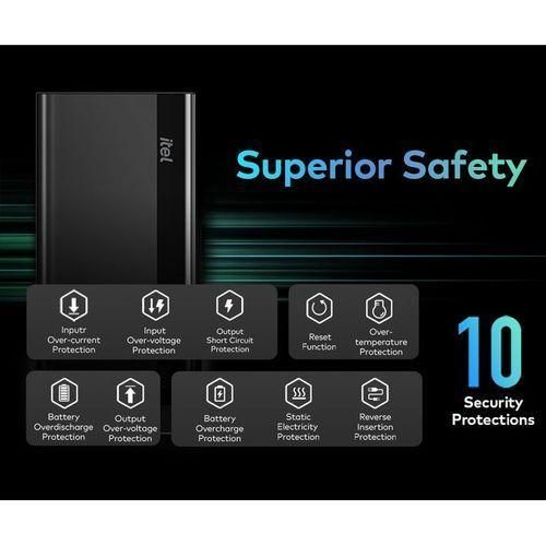 product_image_name-itel-20000mAh Power-Pulse A1160 12W Fast Charging Type-C Input and Output Digital Display Power-Bank + Led TorchLight-7