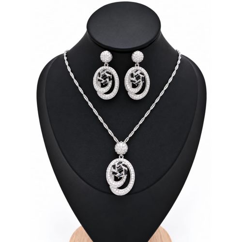 Fashion Ultimate Iced Out Zirconia Super Bling Statement Set