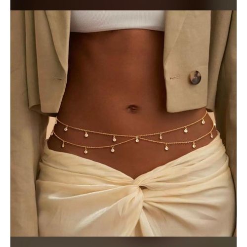 Fashion 2 in 1 Gold Waist Chain for Women  Sexy Body Chain, Adjustable Belly  Jewelry, Layered Waist Accessory for Dresses, Beach & Party Wear Teardrop |  Jumia Nigeria