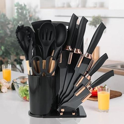 Generic Sets Of Silicone Kitchen Spoon And Quality Knife