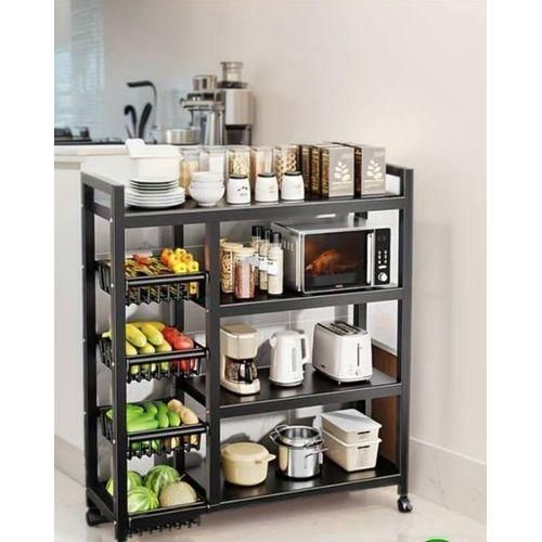 product_image_name-Generic-4 TIER TROLLEY STAND WITH REMOVABLE DRAINAGE VEGETABLE BASKET-1