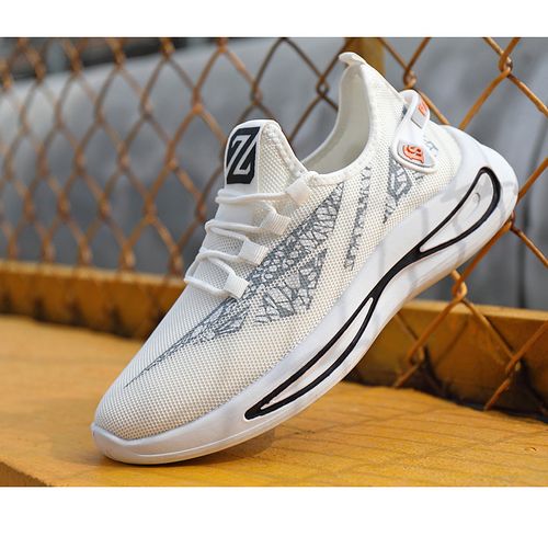 product_image_name-Men'S-Sport Shoes - Mens Casual Simple Sneakers - Outdoor Jogging Canvas - White-1