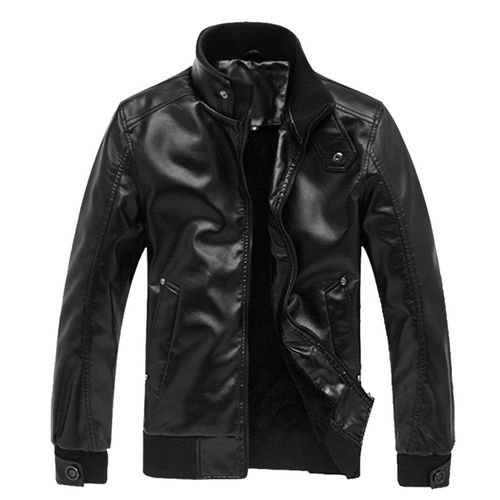 Fashion Mens Stand Collar Coats Leather Biker Jackets | Jumia Nigeria