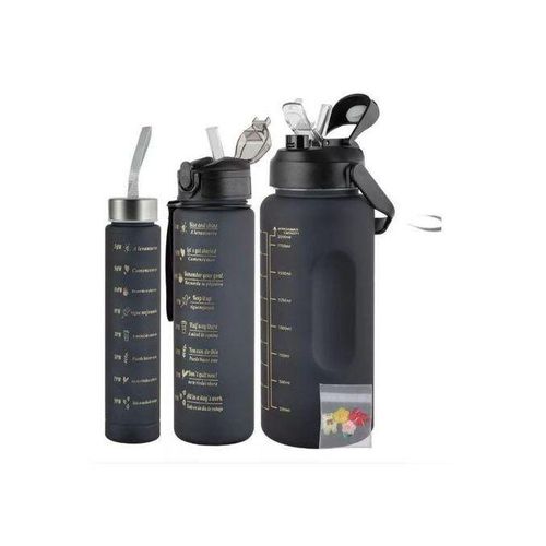 Generic 3 in 1 Motivational Water Bottle