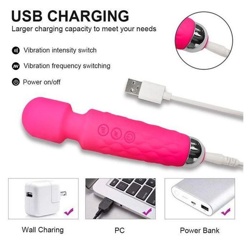 product_image_name-Generic-20 Modes Av Stick Vibrator Sex Toys For Women Clitoral Stimulation Massager G Spot Vibrator Masturbators Sexy Toys - PINK-5