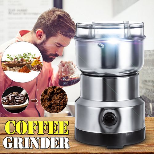 1x Stainless Steel Electric Coffee Bean Grinder Nut Grind Spice Crusher  Blender 