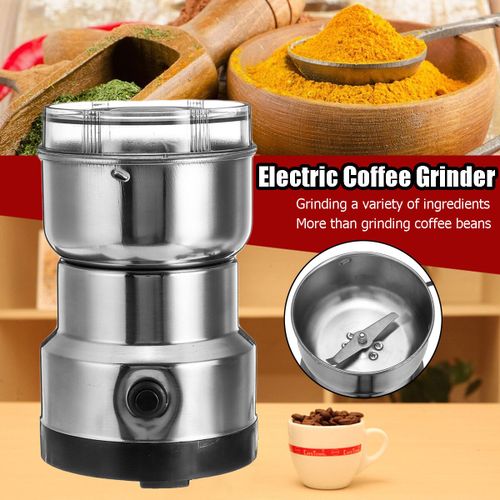 Electric Coffee Grinder Nut Seed Herb Grind Spice Crusher Mill Blender  Stainless