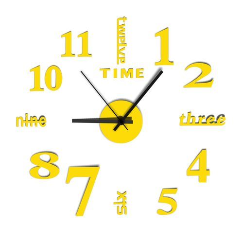 Generic 40cm 3D Number/letter DIY Wall Clock Mirror Wall Stickers