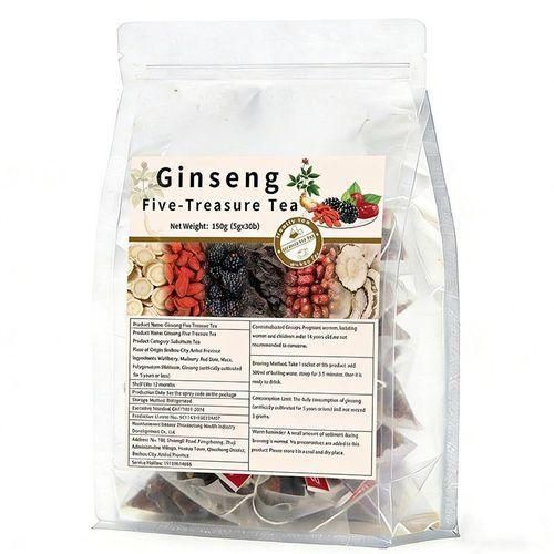Mega GINSENG FIVE TREASURE TEA Net Weight: 150g (5gx30b) 1pck