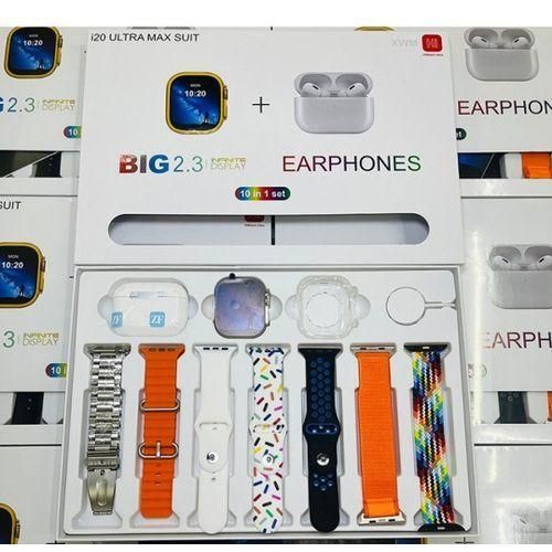 product_image_name-Series 8 Fitness-I20 Ultra Max SUIT 10 In 1 Set Smartwatch With TWS Earphone Wireless 7 Straps 2.3" Heart Rate Tracker Ultra 8 Smart Watch 49mm-1