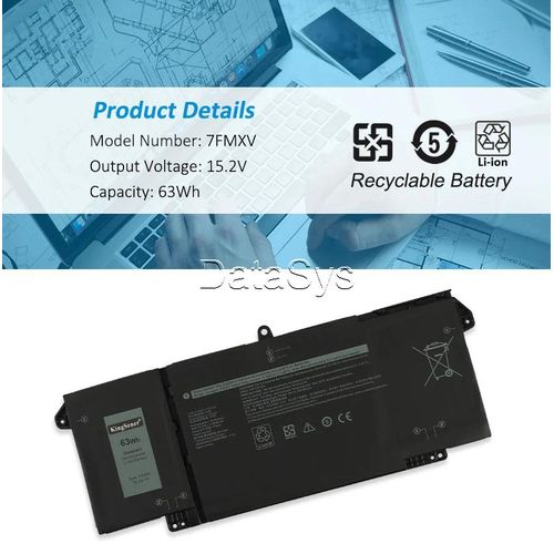 DELL Latitude 13 5320 CCYFJ Laptop Battery (63Wh 7FMXV) - image 3