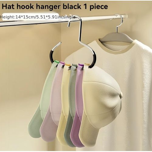Generic Multi-Function Hat Hanger Hook - Clip-Free Closet Organizer for Baseball Caps, Heavy-Duty Space-Saving Hat Rack for Closet Storage - image 2