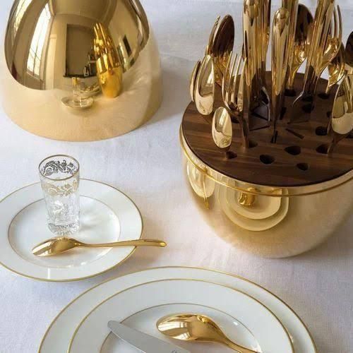 Generic Set Of 24pcs Gold Plated Cutlery Spoon Fork And Knife - image 3