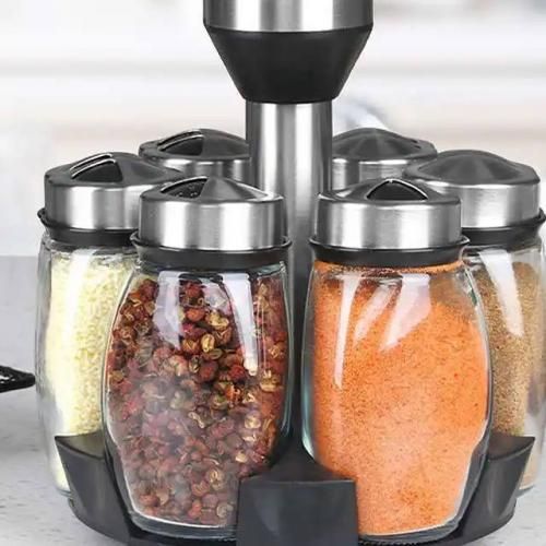 Glass Spice Jars Seasonning Box Condiment Jar With Lids Spoon Kitchen  Bottle Set