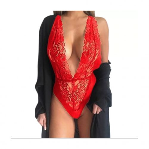 product_image_name-Fashion-Ladies Lace Underwear Body Shaper Bodysuit.-2