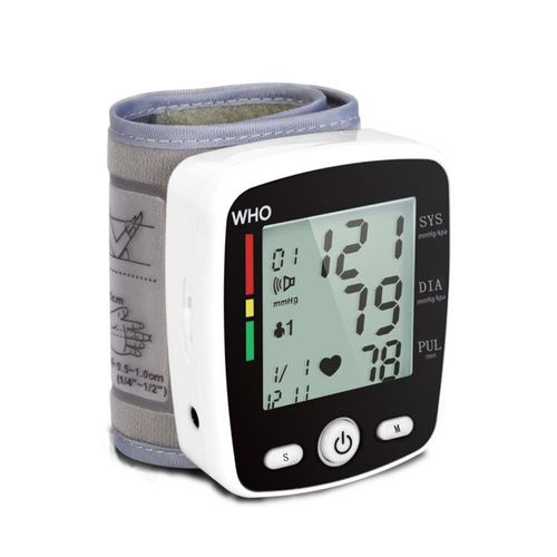 Digital Wrist Blood Pressure Monitor Beat Rate Meter Device