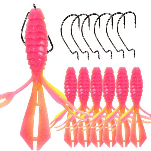 Generic 6Pcs With Baits Soft Lure Life-Like Jig 6Pcs Sougayilang