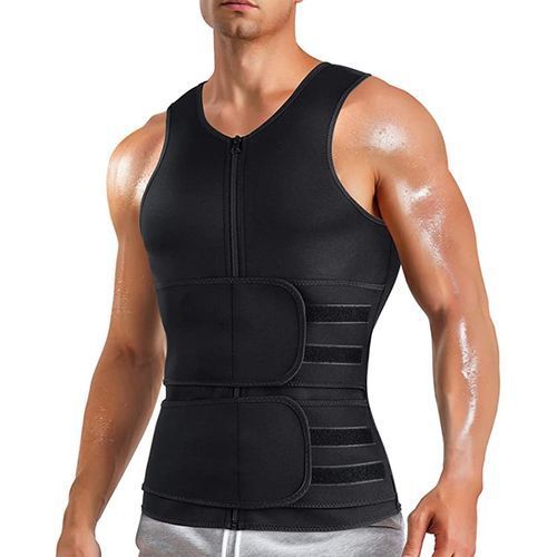Fashion Sauna Sweat Vest Body Shaper For Mens Waist Trainer Zipper Neoprene Sauna Suit Tank Top Workout Weight Loss Adjustable Strap Jumia Nigeria