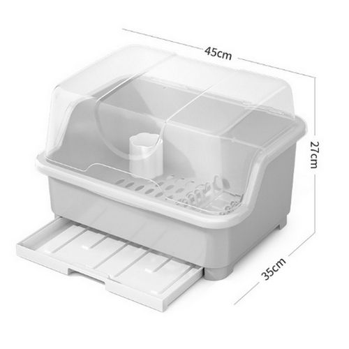product_image_name-Generic-Kitchen Drawer Organizer With Lid And Drainer Plastic-3