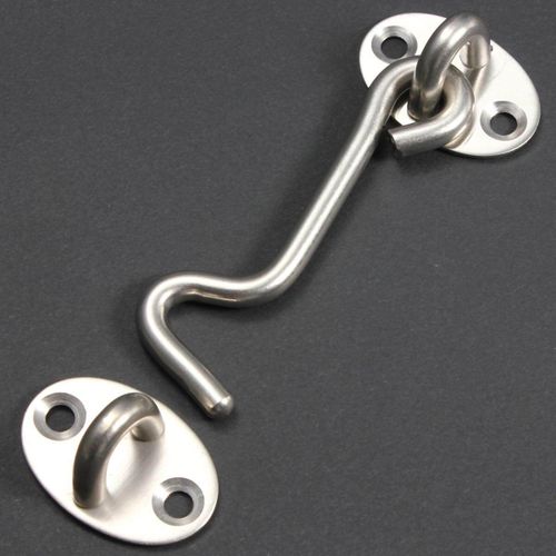 Generic 4PCS 3'' New Stainless Steel Cabin Hook Eye Shed Gate Door Latch  Silent Holder