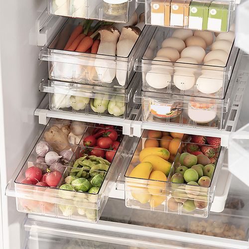 Generic Fridge Organizer Household Pull Out Container For 8 Grids