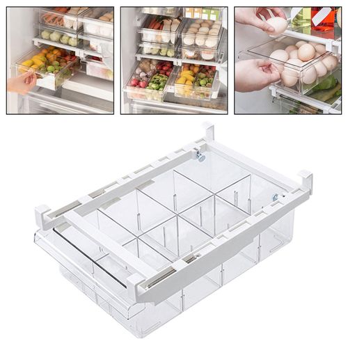 Generic Fridge Organizer Household Pull Out Container For 8 Grids