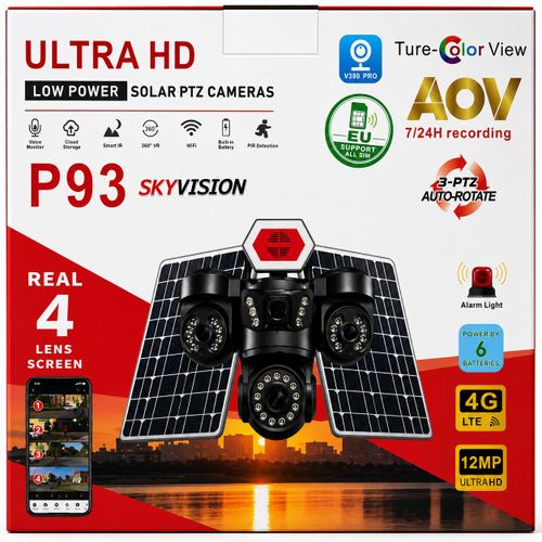Sky Vision 4-Lens Ultra HD Solar PTZ Camera