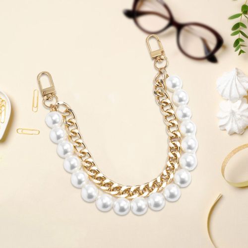 45cm Pearl Strap For Bag Handbag Handle DIY Purse Replacement Short Beaded  Chain For Shoulder Bag Durable Bag Strap Bag Accessories, Replacement  Accessories, Stylish, Durable For Rookies & White-collar Workers