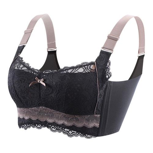 Sexy Black Bra Wireless Adjusted-straps Ultra Thin Minimizer Bras