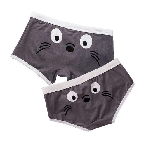 2PCS Couple Panties Cotton Panties Cozy Lingerie Female Underwear