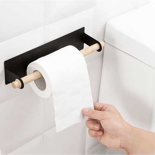 Accessories Shelf Under Cabinet Paper Roll Rack Towel Holder Tissue Hanger