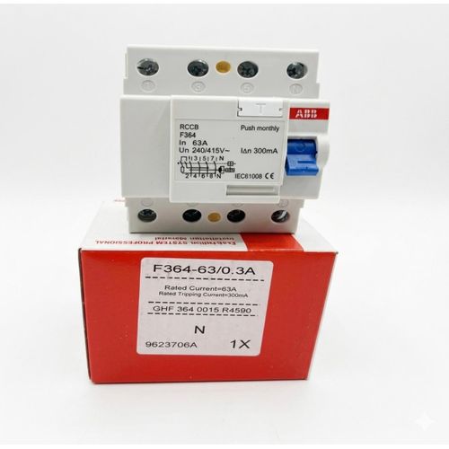 Generic ABB RCCB 63A 4 Pole (4P) Residual Current Circuit Breaker - image 2