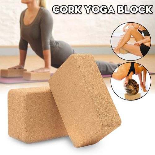 Generic High Density Cork Yoga Block Pilates Brick Not Specified