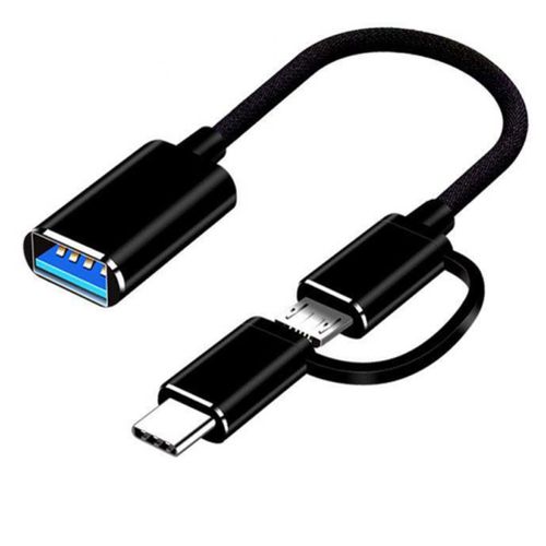 Generic 2 In 1 USB 3.0 OTG Adapter Cable Type-C Micro-USB