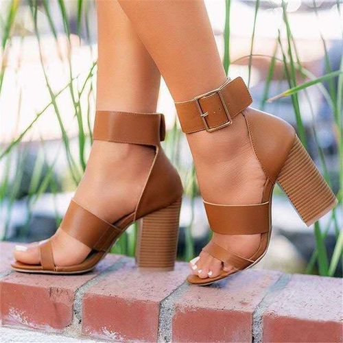 HSMQHJWE Strapped Heels For Women High Heel Shoes For Women Size 5 Shoes  Buckle Fashion Toe Summer Strap High Womens Peep Ladies Heel Sandals Women'S  Sandals Horses And High Heels - Walmart.com