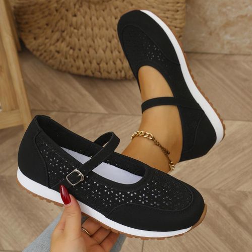 product_image_name-Fashion-Ladies Smart Casual Shoes Black-1