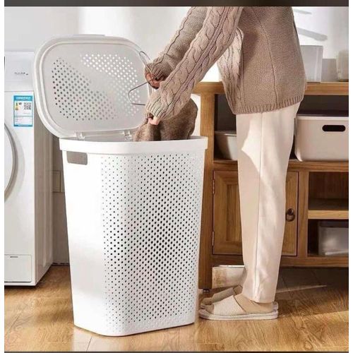 Generic Large Capacity With Lid Storage, Laundry For Clothes, Bathroom Dirty Clothes Basket