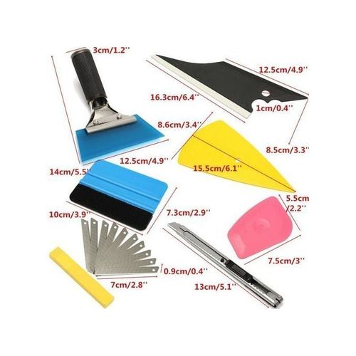 8Pcs Car Window Tint Wrapping Vinyl Tools Squeegee Scraper