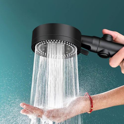 product_image_name-Generic-Shower Head 5 Modes Adjustable booster Shower head -black-4
