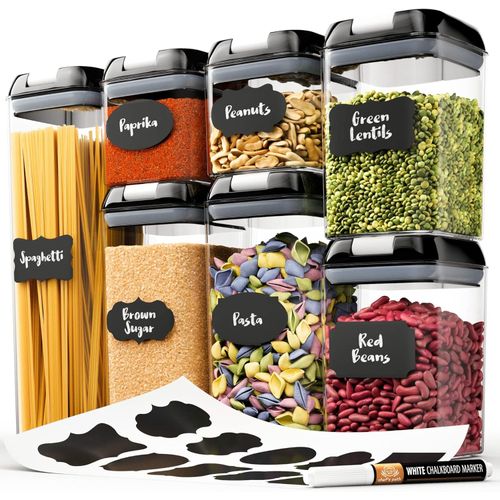 Generic 7 Airtight Food Storage Containers-Clear Plastic-Great Lids - image 2