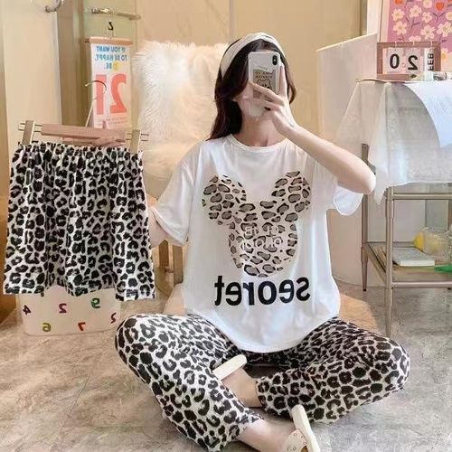 Generic 3pcs set Women s Pajamas Summer Night Trouser Suits Pyjamas Korean Style Clothing Sets Cute Pijamas Homewear Sleepwear Nightwear Jumia Nigeria