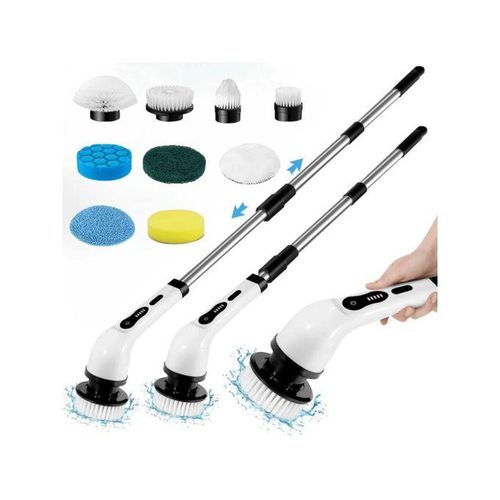 Generic 1 Pack Spin Scrubber, Cordless Shower 7 Replaceable Heads, Electric Cleaning Brush With Dual Speeds