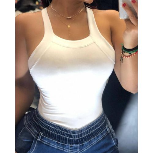 Fashion (White)Summer Women Tank Top Casual Sleeveless Vest Tops Thick  Strap Butterfly Queen Print Backless Bowknot Design Sporty Top Tank Tops  WAR